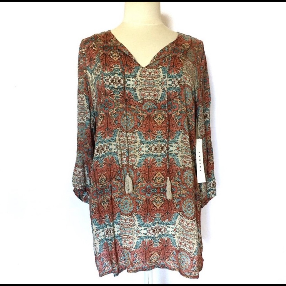 Tribal brand tunic with fun tassels